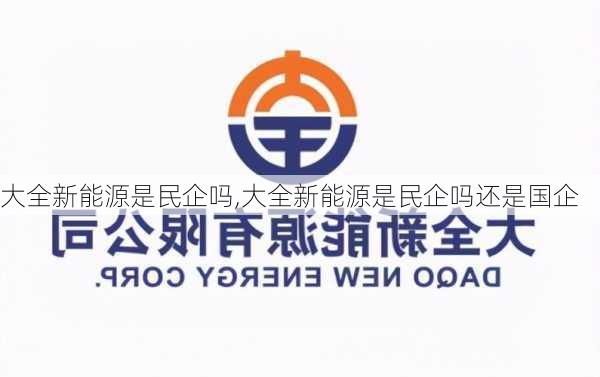 大全新能源是民企吗,大全新能源是民企吗还是国企-第1张图片-苏希特新能源