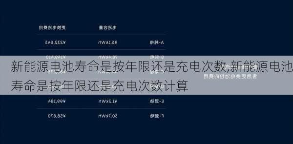 新能源电池寿命是按年限还是充电次数,新能源电池寿命是按年限还是充电次数计算-第1张图片-苏希特新能源