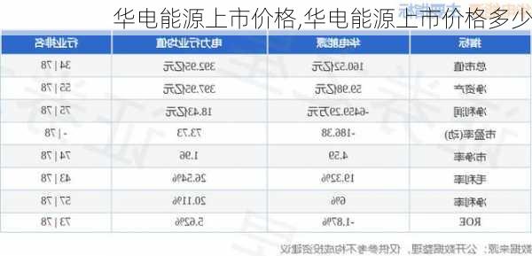 华电能源上市价格,华电能源上市价格多少-第3张图片-苏希特新能源