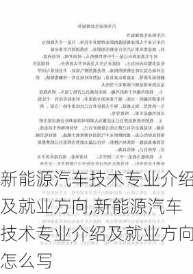 新能源汽车技术专业介绍及就业方向,新能源汽车技术专业介绍及就业方向怎么写-第3张图片-苏希特新能源