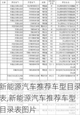 新能源汽车推荐车型目录表,新能源汽车推荐车型目录表图片-第2张图片-苏希特新能源