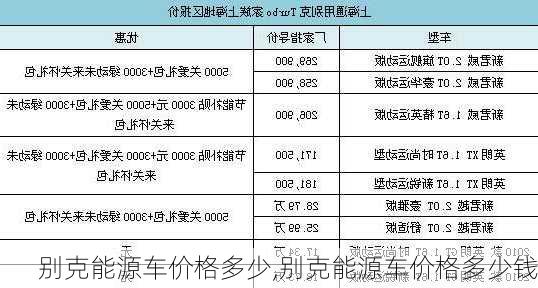 别克能源车价格多少,别克能源车价格多少钱-第2张图片-苏希特新能源