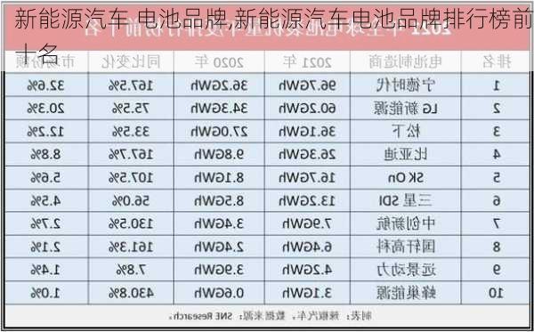 新能源汽车 电池品牌,新能源汽车电池品牌排行榜前十名-第3张图片-苏希特新能源