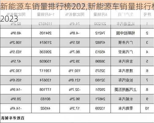 新能源车销量排行榜202,新能源车销量排行榜2023-第3张图片-苏希特新能源