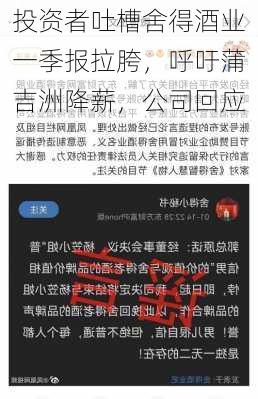 投资者吐槽舍得酒业一季报拉胯，呼吁蒲吉洲降薪，公司回应-第3张图片-苏希特新能源