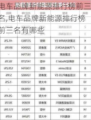 电车品牌新能源排行榜前三名,电车品牌新能源排行榜前三名有哪些-第3张图片-苏希特新能源