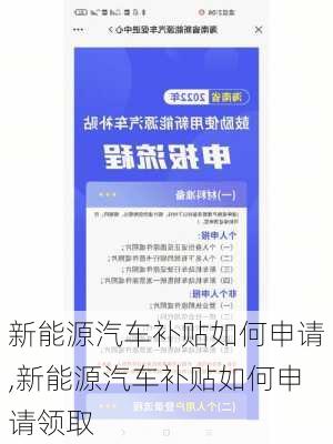 新能源汽车补贴如何申请,新能源汽车补贴如何申请领取-第3张图片-苏希特新能源