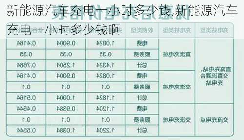 新能源汽车充电一小时多少钱,新能源汽车充电一小时多少钱啊-第1张图片-苏希特新能源