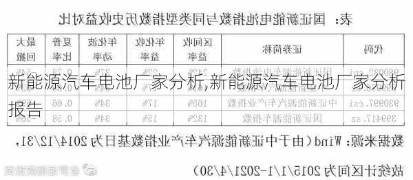 新能源汽车电池厂家分析,新能源汽车电池厂家分析报告-第2张图片-苏希特新能源