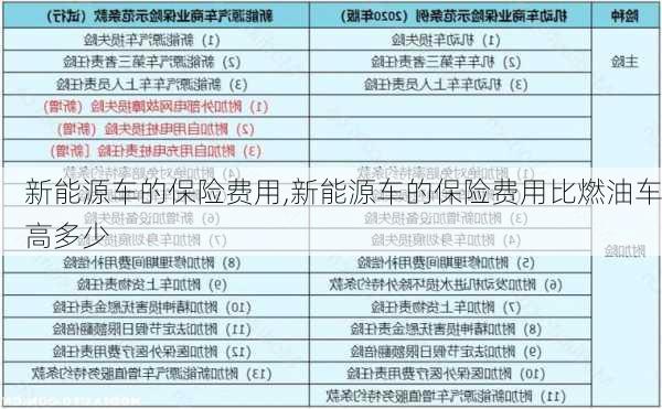 新能源车的保险费用,新能源车的保险费用比燃油车高多少-第2张图片-苏希特新能源