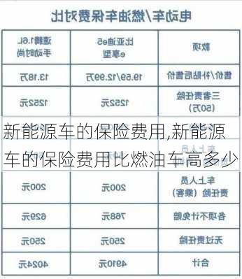 新能源车的保险费用,新能源车的保险费用比燃油车高多少-第3张图片-苏希特新能源