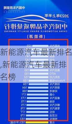 新能源汽车最新排名,新能源汽车最新排名榜