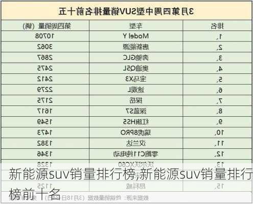 新能源suv销量排行榜,新能源suv销量排行榜前十名-第2张图片-苏希特新能源