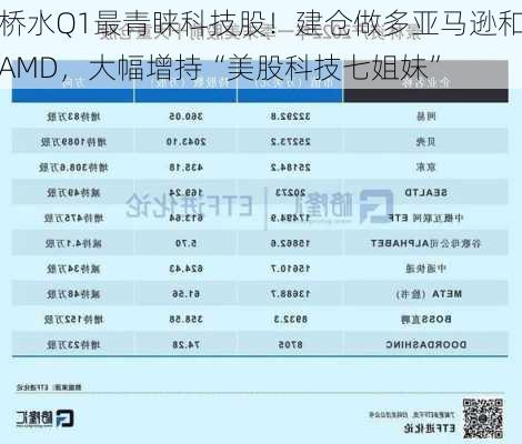 桥水Q1最青睐科技股！建仓做多亚马逊和AMD，大幅增持“美股科技七姐妹”-第1张图片-苏希特新能源