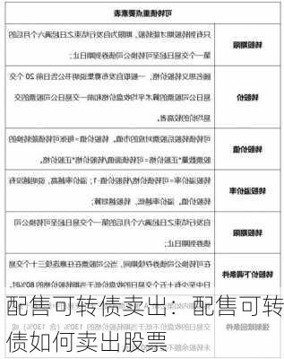 配售可转债卖出：配售可转债如何卖出股票-第3张图片-苏希特新能源