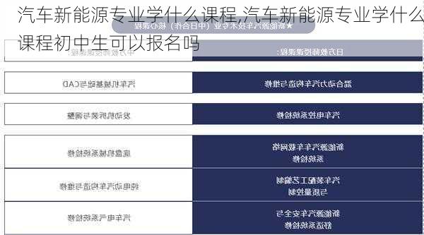 汽车新能源专业学什么课程,汽车新能源专业学什么课程初中生可以报名吗-第1张图片-苏希特新能源