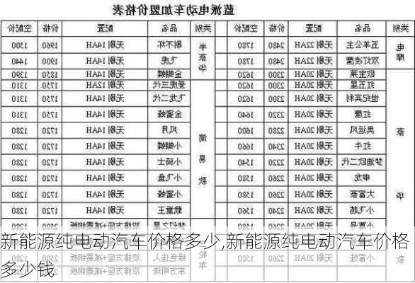 新能源纯电动汽车价格多少,新能源纯电动汽车价格多少钱-第1张图片-苏希特新能源