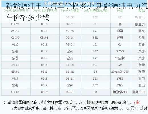 新能源纯电动汽车价格多少,新能源纯电动汽车价格多少钱-第2张图片-苏希特新能源