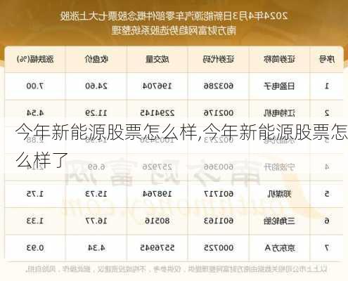 今年新能源股票怎么样,今年新能源股票怎么样了-第3张图片-苏希特新能源