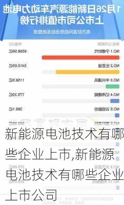 新能源电池技术有哪些企业上市,新能源电池技术有哪些企业上市公司-第2张图片-苏希特新能源