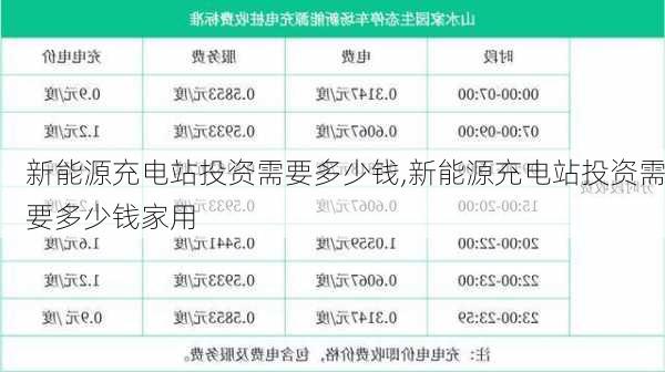 新能源充电站投资需要多少钱,新能源充电站投资需要多少钱家用-第1张图片-苏希特新能源