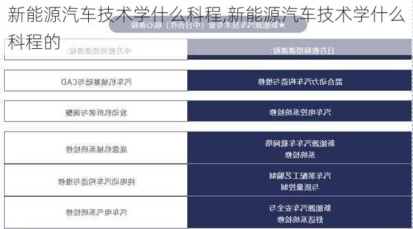 新能源汽车技术学什么科程,新能源汽车技术学什么科程的-第2张图片-苏希特新能源