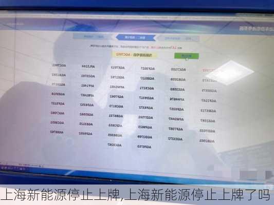 上海新能源停止上牌,上海新能源停止上牌了吗-第2张图片-苏希特新能源