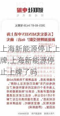 上海新能源停止上牌,上海新能源停止上牌了吗-第3张图片-苏希特新能源