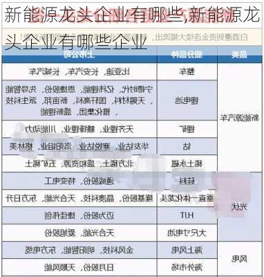 新能源龙头企业有哪些,新能源龙头企业有哪些企业-第1张图片-苏希特新能源