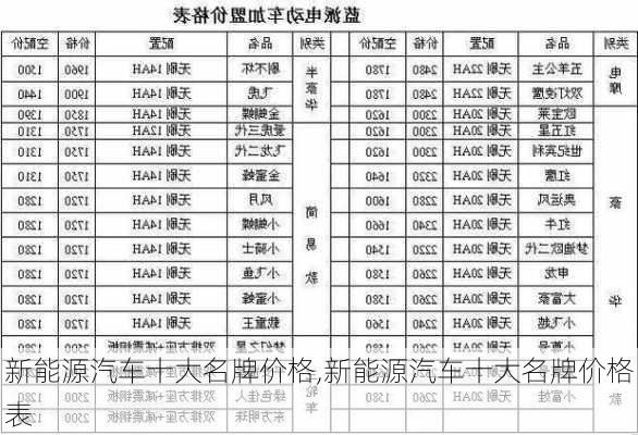 新能源汽车十大名牌价格,新能源汽车十大名牌价格表-第3张图片-苏希特新能源