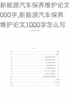 新能源汽车保养维护论文1000字,新能源汽车保养维护论文1000字怎么写-第3张图片-苏希特新能源