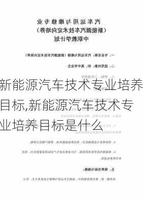 新能源汽车技术专业培养目标,新能源汽车技术专业培养目标是什么-第1张图片-苏希特新能源