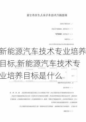 新能源汽车技术专业培养目标,新能源汽车技术专业培养目标是什么-第3张图片-苏希特新能源