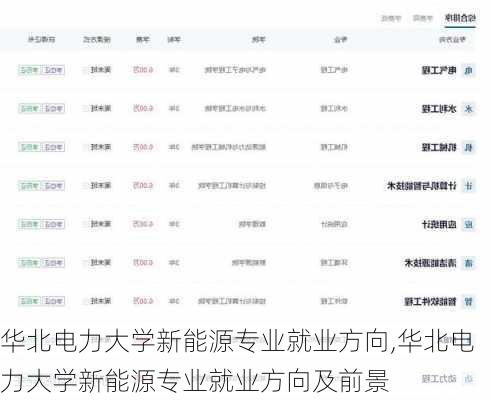 华北电力大学新能源专业就业方向,华北电力大学新能源专业就业方向及前景-第3张图片-苏希特新能源