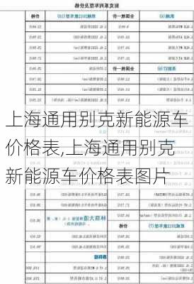 上海通用别克新能源车价格表,上海通用别克新能源车价格表图片-第2张图片-苏希特新能源