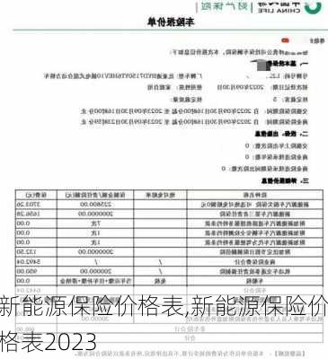 新能源保险价格表,新能源保险价格表2023-第3张图片-苏希特新能源