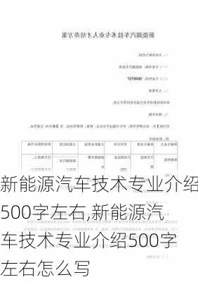 新能源汽车技术专业介绍500字左右,新能源汽车技术专业介绍500字左右怎么写-第3张图片-苏希特新能源