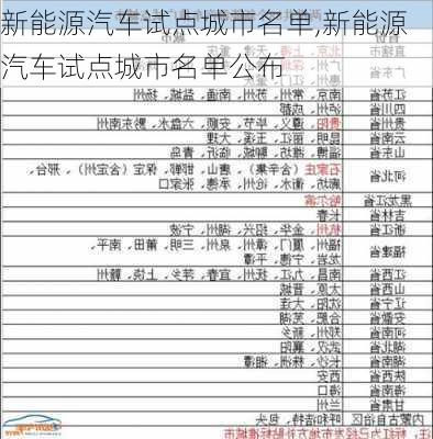 新能源汽车试点城市名单,新能源汽车试点城市名单公布-第3张图片-苏希特新能源