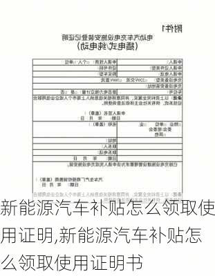 新能源汽车补贴怎么领取使用证明,新能源汽车补贴怎么领取使用证明书-第3张图片-苏希特新能源