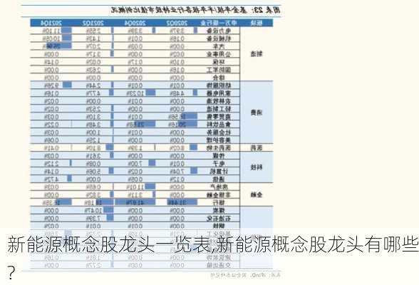 新能源概念股龙头一览表,新能源概念股龙头有哪些?-第1张图片-苏希特新能源