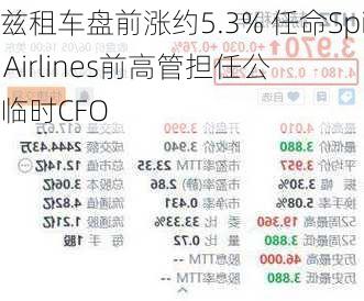 赫兹租车盘前涨约5.3% 任命Spirit Airlines前高管担任公司临时CFO-第1张图片-苏希特新能源