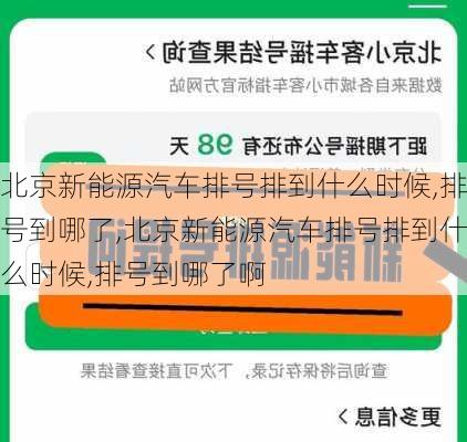 北京新能源汽车排号排到什么时候,排号到哪了,北京新能源汽车排号排到什么时候,排号到哪了啊-第2张图片-苏希特新能源