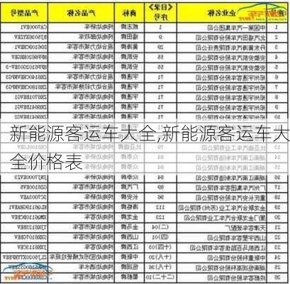 新能源客运车大全,新能源客运车大全价格表