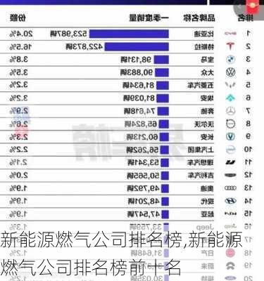 新能源燃气公司排名榜,新能源燃气公司排名榜前十名-第2张图片-苏希特新能源