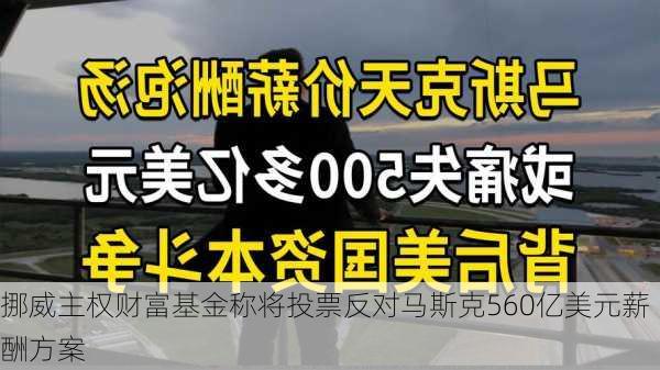 挪威主权财富基金称将投票反对马斯克560亿美元薪酬方案-第1张图片-苏希特新能源