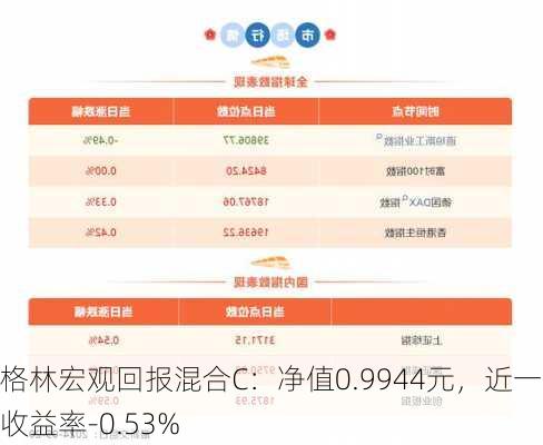 格林宏观回报混合C：净值0.9944元，近一周收益率-0.53%-第1张图片-苏希特新能源