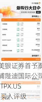 美银证券首予泰浦陛迪国际公司(TPX.US)买入评级-第1张图片-苏希特新能源