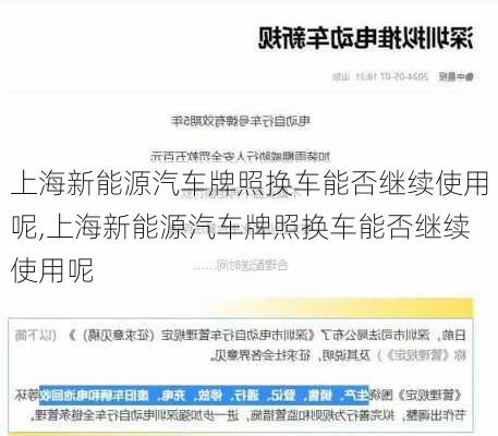 上海新能源汽车牌照换车能否继续使用呢,上海新能源汽车牌照换车能否继续使用呢-第3张图片-苏希特新能源