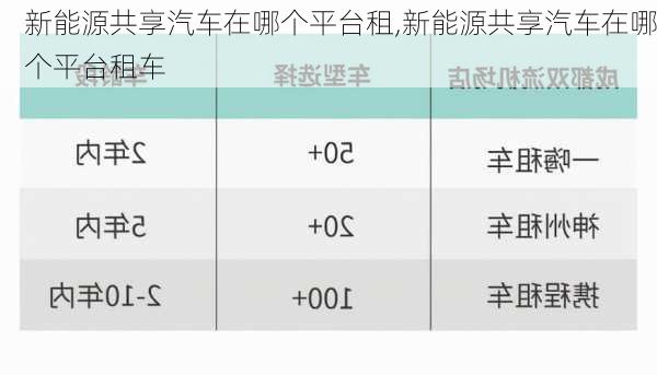 新能源共享汽车在哪个平台租,新能源共享汽车在哪个平台租车-第2张图片-苏希特新能源