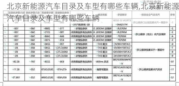 北京新能源汽车目录及车型有哪些车辆,北京新能源汽车目录及车型有哪些车辆-第3张图片-苏希特新能源